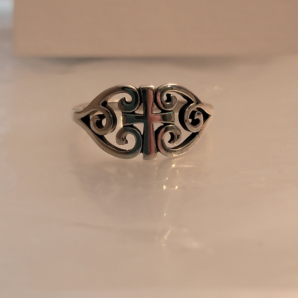 James Avery Scroll Cross Ring - Size 8